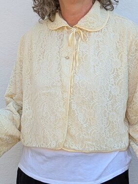 Vintage lace bed jacket